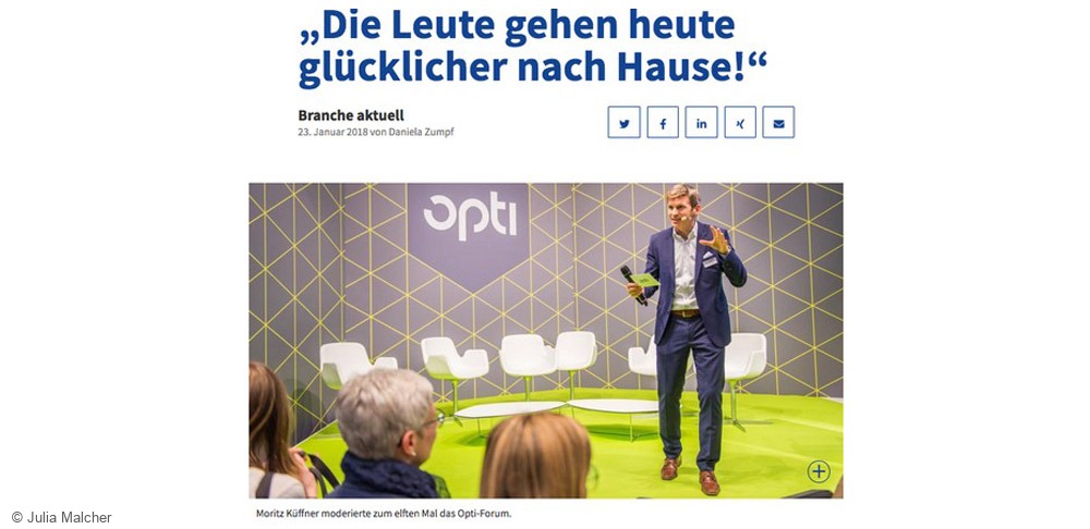 Zeitungsartikel über Moritz Küffner: „Die Leute gehen heute glücklicher nach Hause“